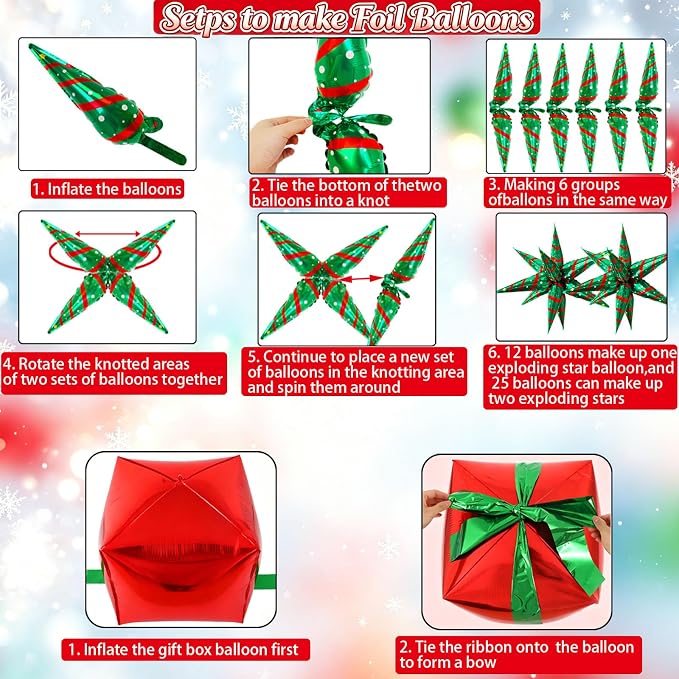 50Pcs Christmas Balloons Decorations Set - Image 6