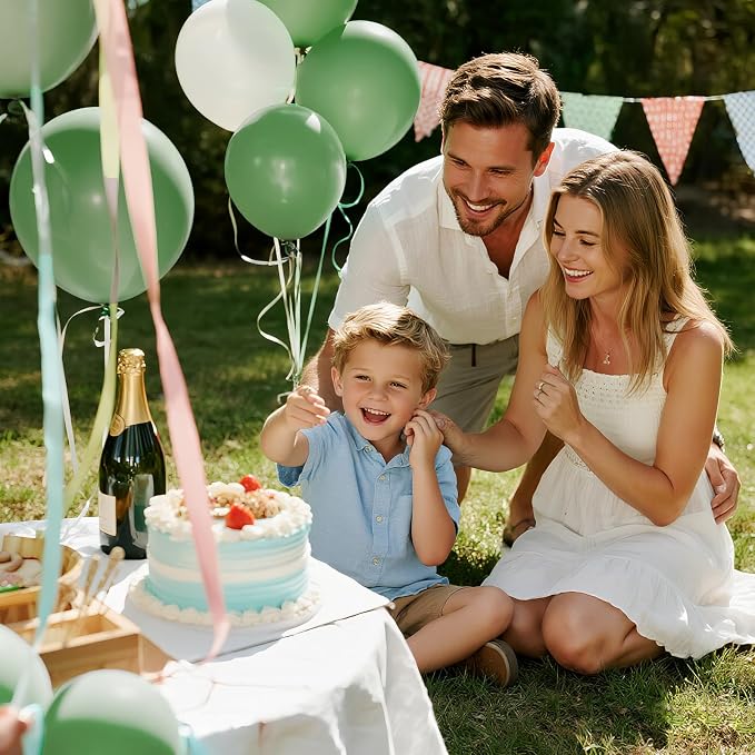 Sage green Balloons 100 Pack 12 inch Round Helium Olive Green Balloons - Image 5