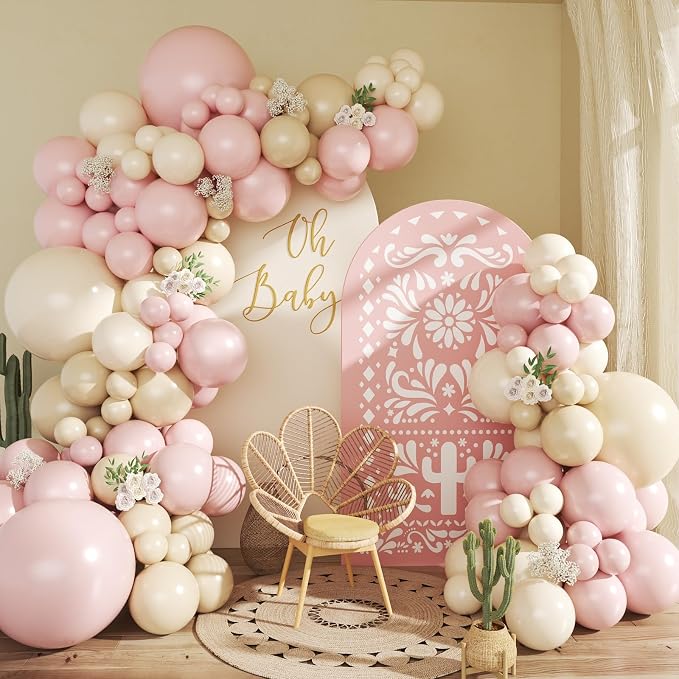 CROSSFINGERS Light Pink Balloon Garland Arch Kit by CROSSFINGERS