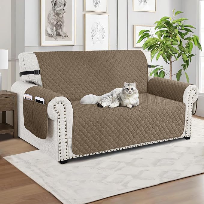 XINEAGE Waterproof Loveseat Sofa Cover, Washable Slipcover 2 Seater Couch Cover - Image 2