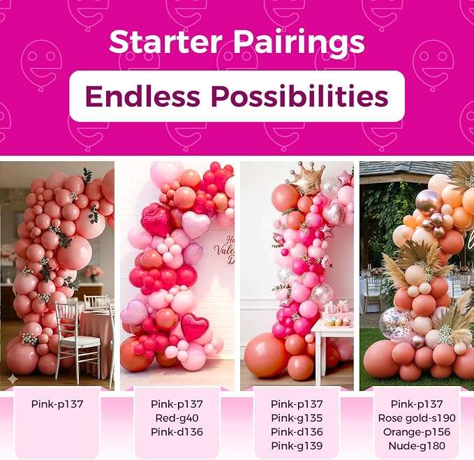 Bezente Dusty Pink Latex Party Balloons 100 Pack 12 inch | Blush Rose Pink - Image 4