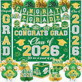 Graduation Decorations Class of 2026 Green and Gold Graduation Decorations by YTGUVBK
