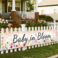 Baby in Bloom Baby Shower Banner, Spring Baby Shower Decorations, Large 70.8x13 by OWISHNORA