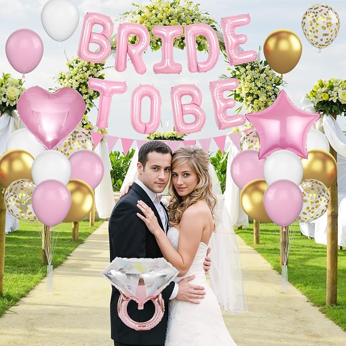 Pink and Gold Bachelorette Party Decorations - Image 5