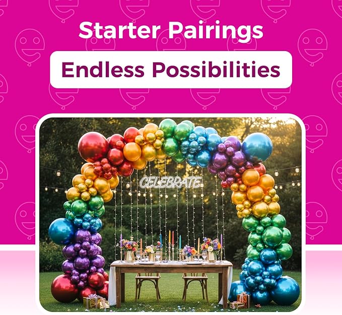 Bezente Metallic Chrome Latex Matte Party Balloons 150 Pack 5 inch Small | - Image 4
