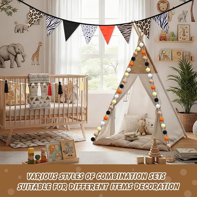 Hahafelt 4 Pcs Baby Shower Party Decoration Kit Pennant Bunting Banner Tassel - Image 6