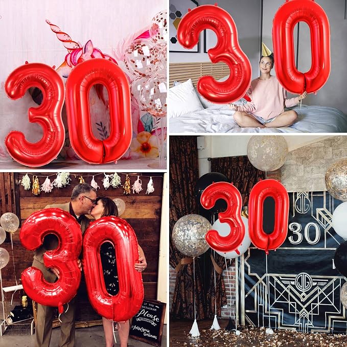 30 Number Balloons Large Foil Number Balloon Big 40 Inch - Image 5