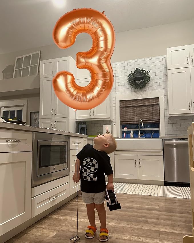 2 Balloon - Orange Birthday Number Balloons, 40 Inch Decorations Men Women | - Image 4