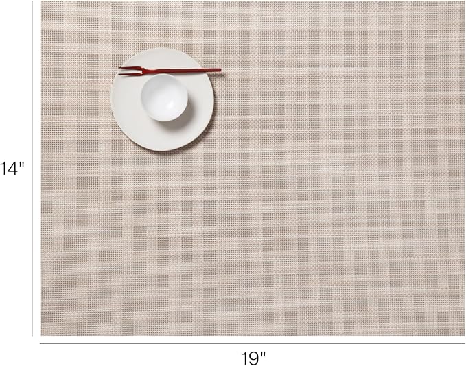 Chilewich Mini Basketweave Placemats, Woven Rectangle Placemats Set of 4 | Easy - Image 2