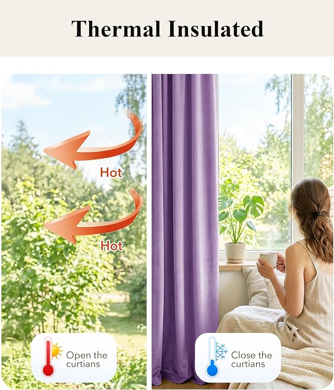Lavender Velvet Privacy Curtains - Image 6