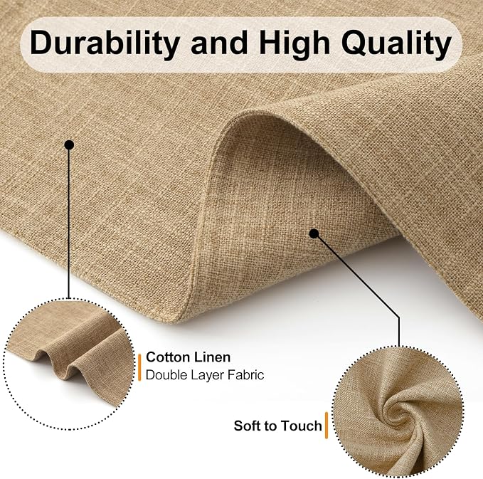 Homaxy Cloths Placemats for Dining Table Set of 6, Flaxen | Heat Resistant - Image 5