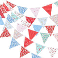 G2PLUS 39Ft Triangle Bunting Banner, Reusable Red White Blue Fabric Triangle by G2PLUS