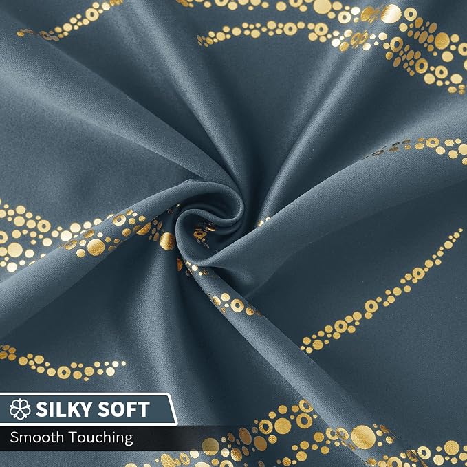 Yakamok Stone Blue Blackout Curtains - Image 5