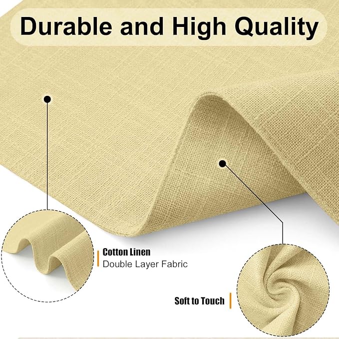 Homaxy Cloths Placemats for Dining Table Set of 6, Lemon Yellow | Heat Resistant - Image 5