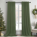 Pitalk Olive Green Curtains 102 Inch Length by Pitalk