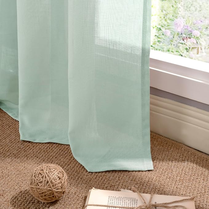 YoungsTex 90 Inches Length Linen Curtains - Image 7