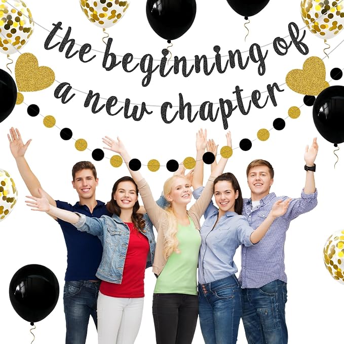 The Beginning of a New Chapter Banner Funny Going Away Party Graduation Happy - Image 6