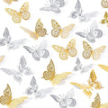 SAOROPEB 3D Butterfly Wall Decor 48 Pcs 4 Styles 3 Sizes, Butterfly Birthday by SAOROPEB
