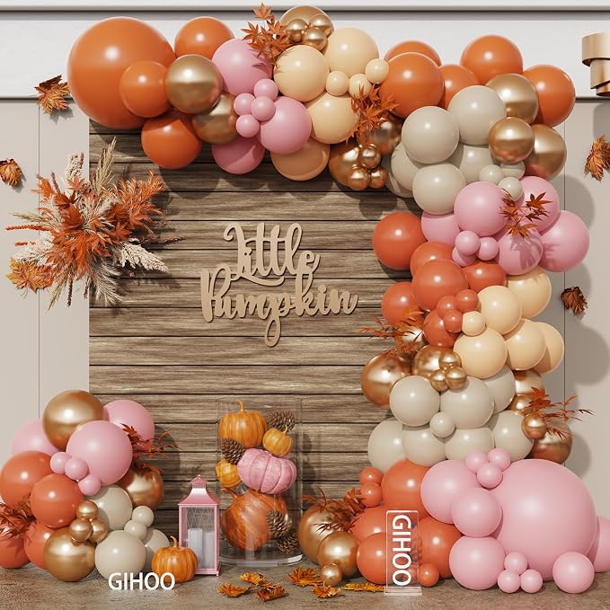 Fall Balloons Garland Arch Kit for Thanksgiving Party Decorations | 137PCS by GIHOO