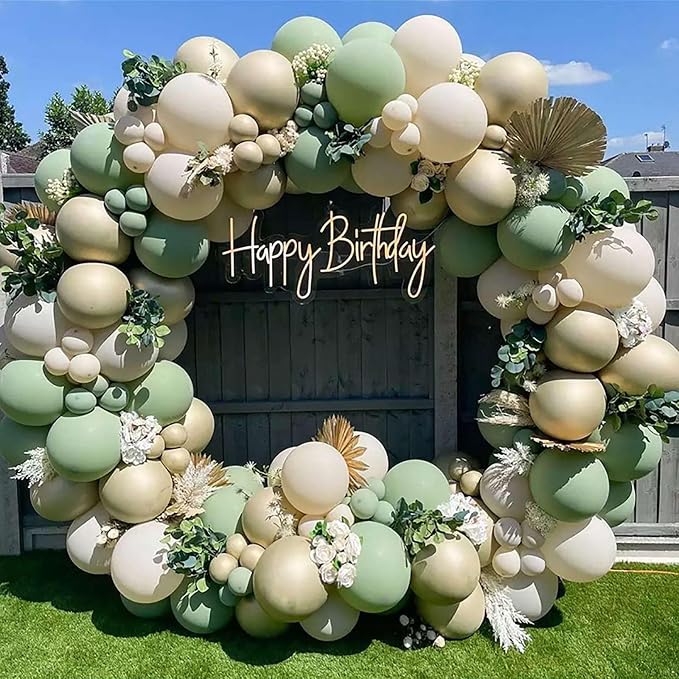10 Inch Retro White Sand Balloons - Image 4