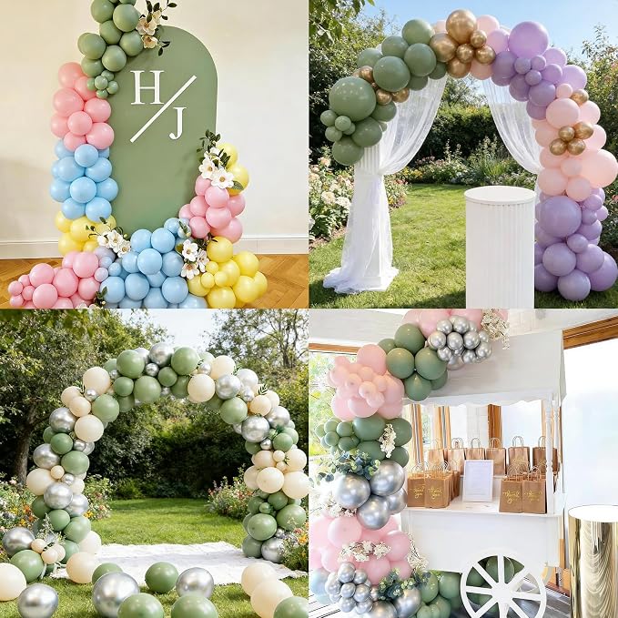 50pcs Sage Green Balloons 12 Inch, Matte Olive Eucalyptus Green Latex Balloon - Image 3