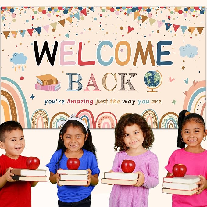 Tatuo Welcome Back to School Banner First Day of School Backdrop Banner Large - Image 4