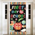 First Day of School Banner, 6.1 x 3 ft Happy Back to School Apple Door Cover by VeyoCraft