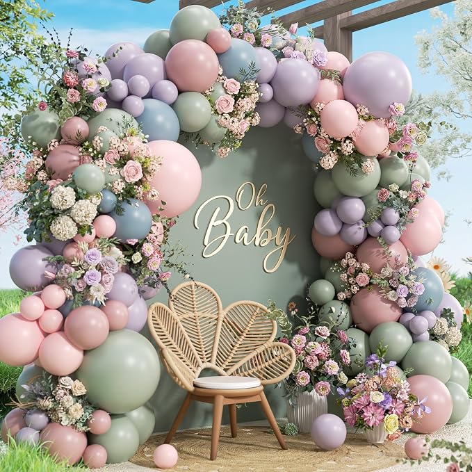 141pcs Pastel Balloon Arch Kit by Unknown