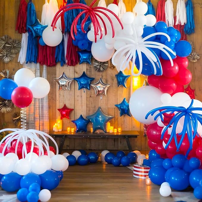 Red White Blue Balloon Arch Kit, 4th of July Independence Royal Blue Red White - Image 7