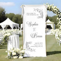 Personalized Fabric Wedding Welcome Sign, Cotton Linen Banner by Unknown