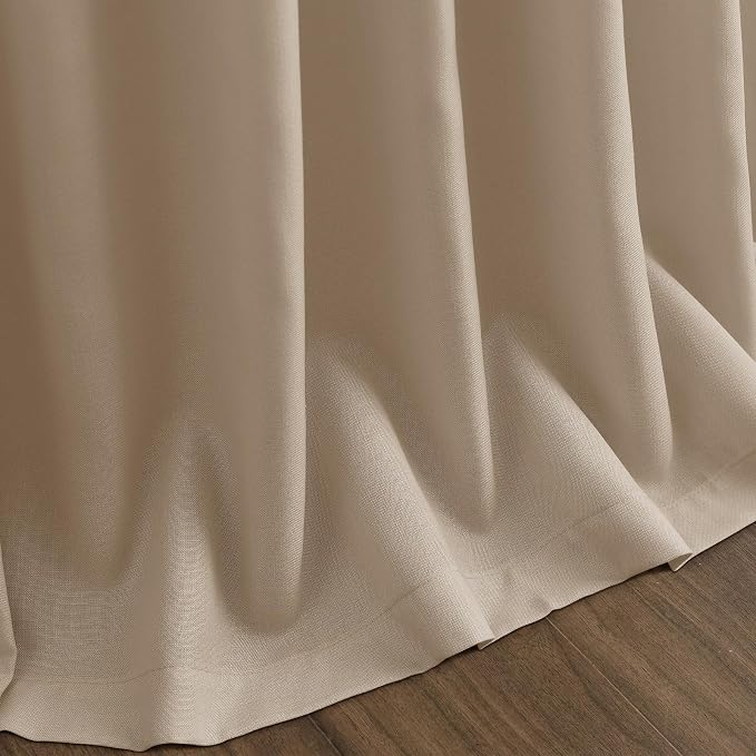 Sepia Beige Linen Curtains 96 Inches Long - Image 8