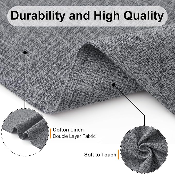 Homaxy Cloths Placemats for Dining Table Set of 6, Dark Grey | Heat Resistant - Image 4