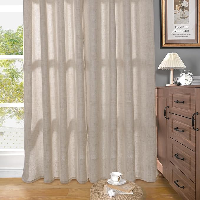 YoungsTex Natural Linen Curtains 78 Inch Length - Image 7