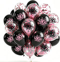 Black Whiet Confetti Balloons, by Hongplus