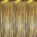 Voircoloria Dark Gold Foil Fringe Backdrop Curtains, 3 Pack | Tinsel Streamers by Voircoloria
