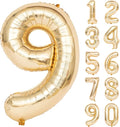 40 Inch Light Gold 9 Number Balloons Large Champagne Gold Number | White Gold by Exquisitehighqualitypartydecorationstomeetyoureveryneed%EF%BC%81