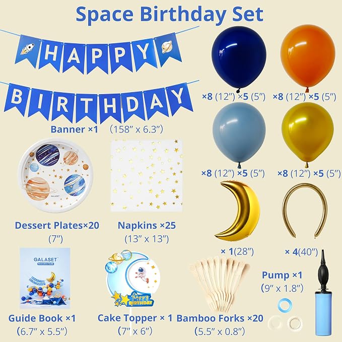 Outer Space Birthday Party Decorations and Supplies, Serves 20 - Image 2
