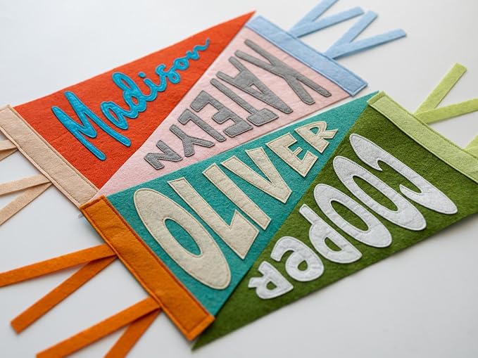 Personalized Name Pennant, Custom Felt Wall Decor - Image 2