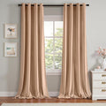 MIULEE Velvet Curtains Blush Beige 52 x 84 Inch Length Set of 2 | Grommet Drapes by MIULEE