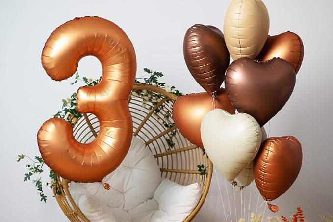 40 inch Orange Number 4 Balloon 4th Birthday Party Decorations | Giant Foil - Image 4