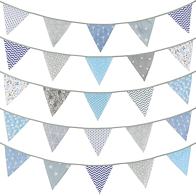 G2PLUS 39Ft Triangle Bunting Banner, Baby Shower, Room Decor - Image 3