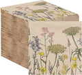 Table Kind 100 x Soft Recycled Floral Napkins Wildflower Soft Paper Napkins by TalkingTables