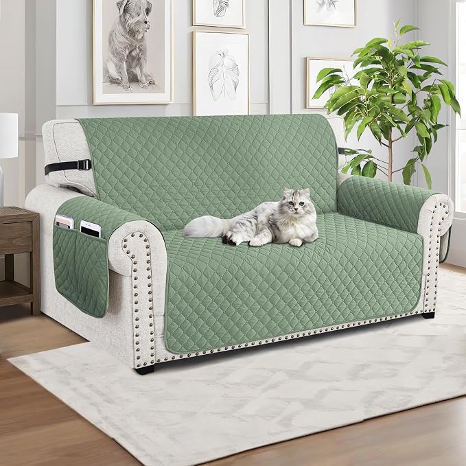 XINEAGE Waterproof Loveseat Sofa Cover, Washable Slipcover 2 Seater Couch Cover - Image 2