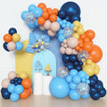 Amandir 153pcs Blue Orange Balloon Garland Arch Kit Different Sizes | 18 12 10 by Amandir