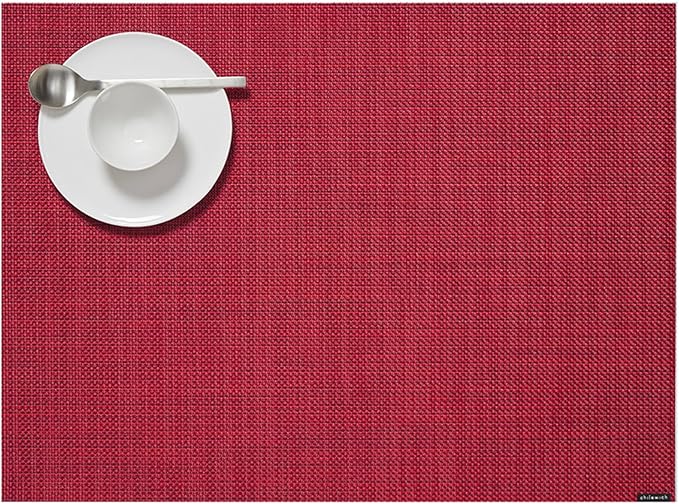 Chilewich Mini Basketweave Placemats, Woven Rectangle Placemats Set of 4 | Easy by Chilewich