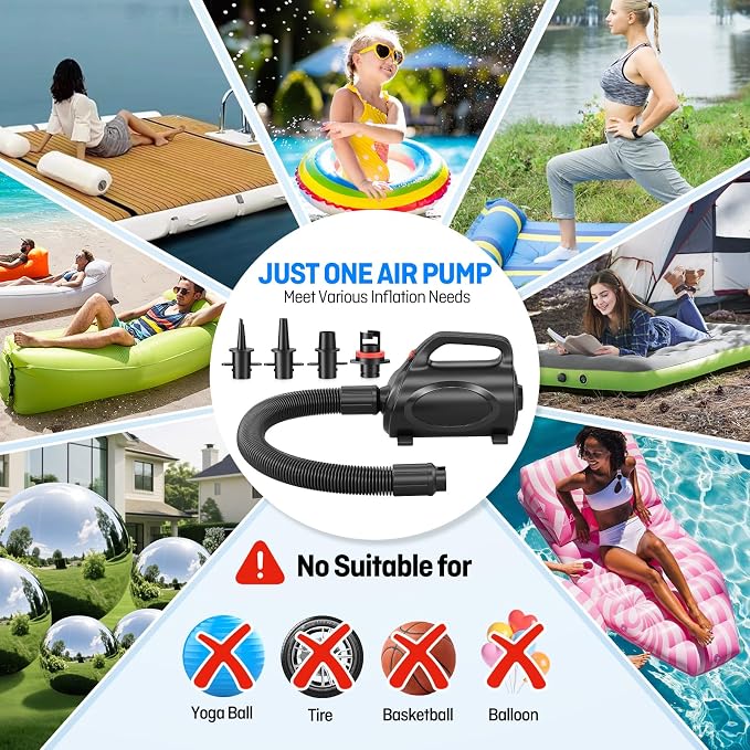 650W Electric Pump for Inflatables Air Mattress - Image 6