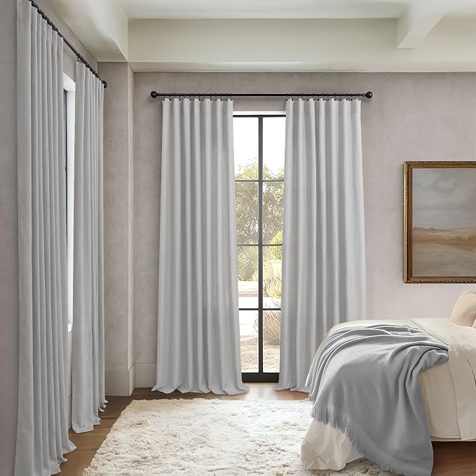 Pitalk Light Grey Curtains 90 Inches Long - Image 6