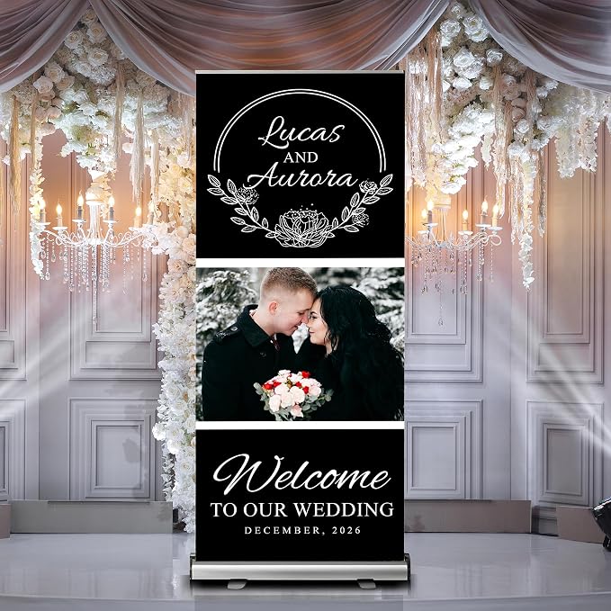 Custom Banner for Weddings READY IN 24HRS Choose your Design Retractable Banner by ImageMatters