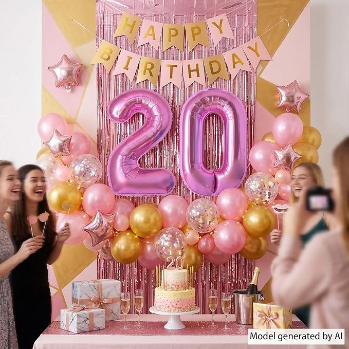 Pink Number 0 Balloon 40 Inch, Shiny Foil Numeral - Image 6