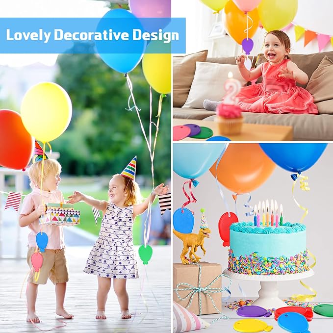 Aoriher 36 Pcs Colorful Plastic Balloon Weights Balloon Shaped Weights - Image 5